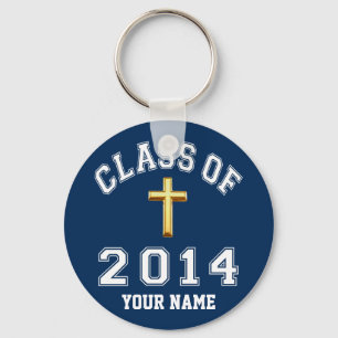 Class Of 2014 Christian Cross Key Ring