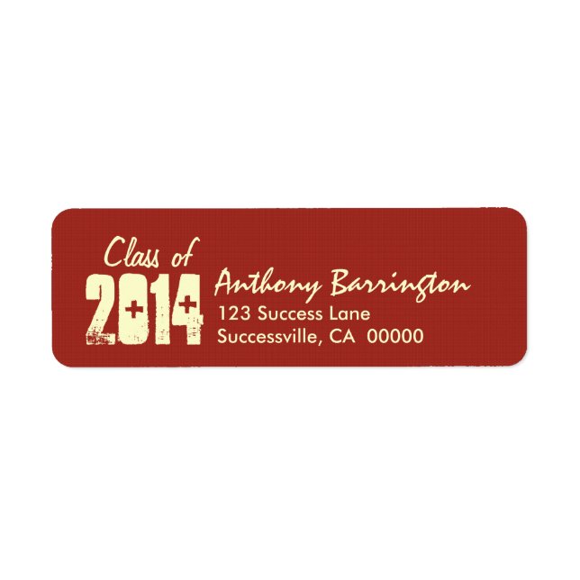 Class of 2014 or Any Year Graduation Simple Colour (Front)