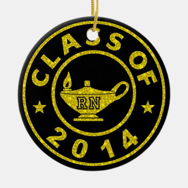 Class Of 2014 RN Ceramic Tree Decoration (Front)