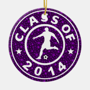 Class Of 2014 Soccer Ceramic Tree Decoration