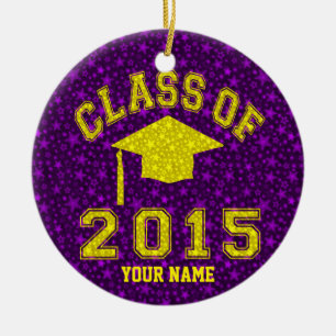 Class Of 2015 Graduation Ceramic Tree Decoration