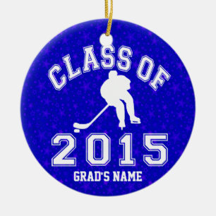 Class of 2015 Hockey Ceramic Tree Decoration
