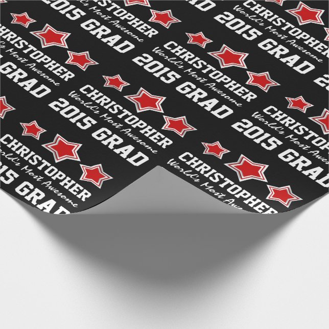 Class of 2015 or ANY YEAR Awesome Graduate A15 Wrapping Paper (Corner)