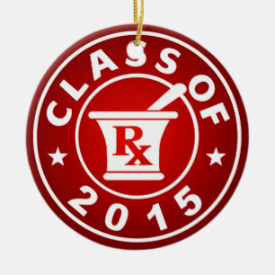 Class Of 2015 Pharmacy Ceramic Tree Decoration