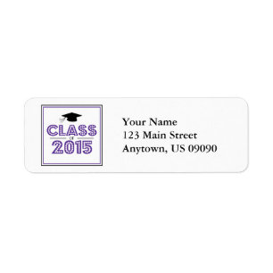 Class Of 2015 Return Address Labels (Eggplant)