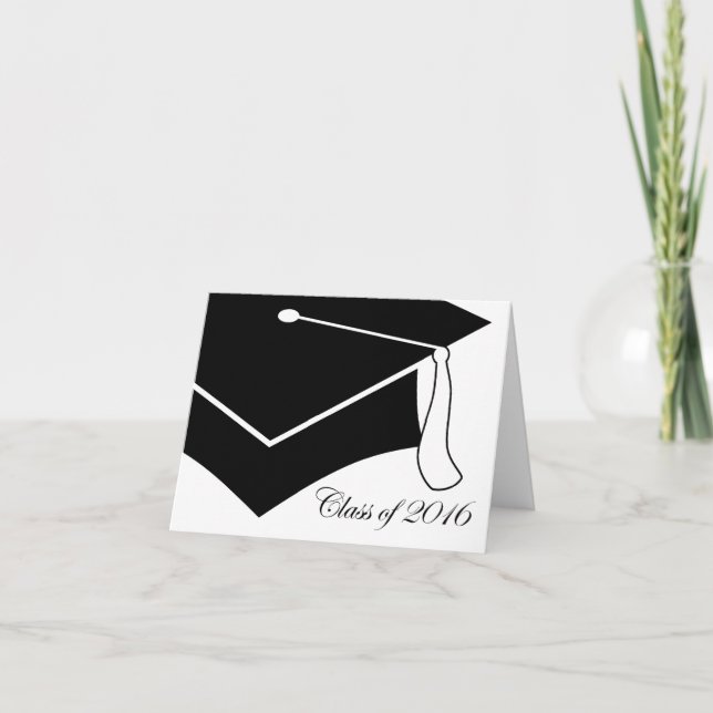 class of 2016 graduation cap thank you card (Front)