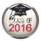 Class Of 2016 Red & Silver Graduation Stickers
