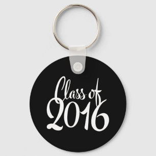 Class of 2016 Retro Typography Graduation Key Ring