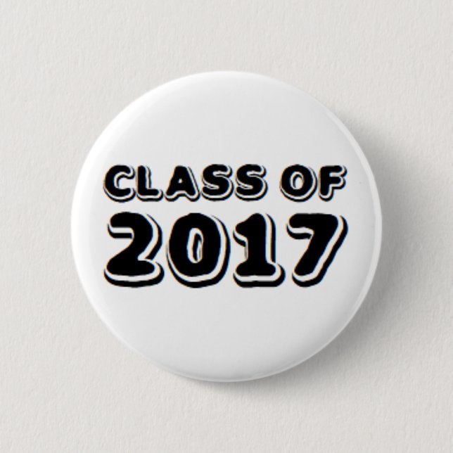 class of 2017 6 cm round badge (Front)