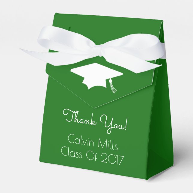 Class Of 2017 Graduation Favour Boxes (Green) (Front Side)