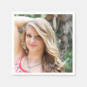 Class of 2017 Photo Graduation Personalised Napkin