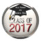 Class Of 2017 Red & Silver Graduation Stickers