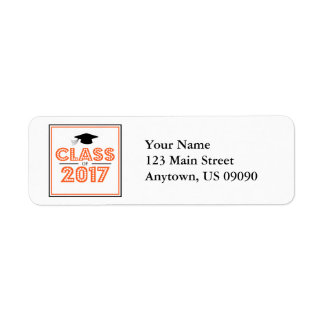 Class Of 2017 Return Address Labels (Orange)