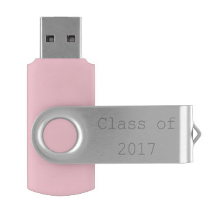 Class of 2017, USB Pink Typography USB Flash Drive