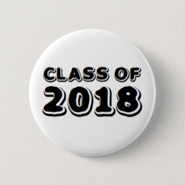 class of 2018 6 cm round badge (Front)
