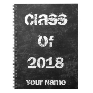 Class of 2018 Black Spiral Notebook