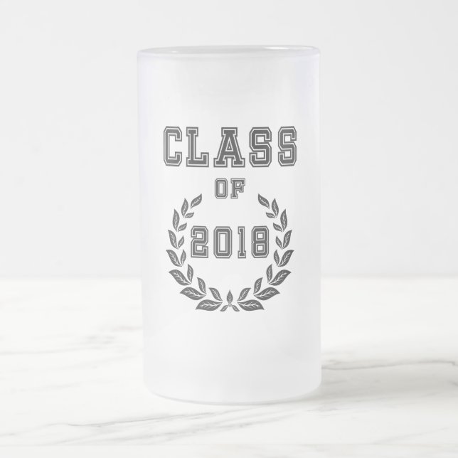 Class of 2018 frosted glass beer mug (Center)