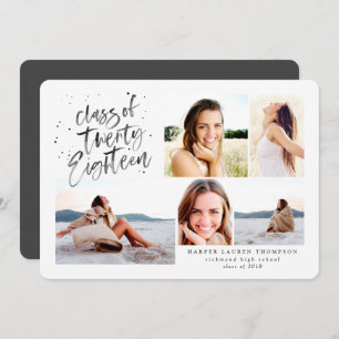 class of 2018 graduate multi photo invitation