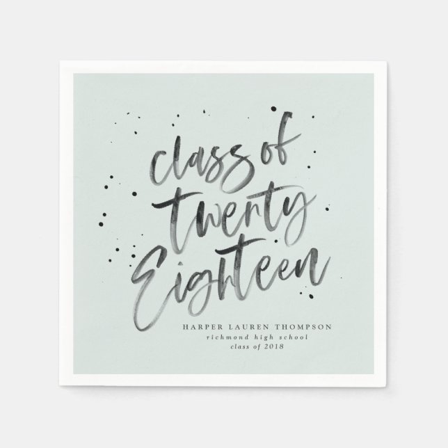Class of 2018 graduate party napkins (Front)