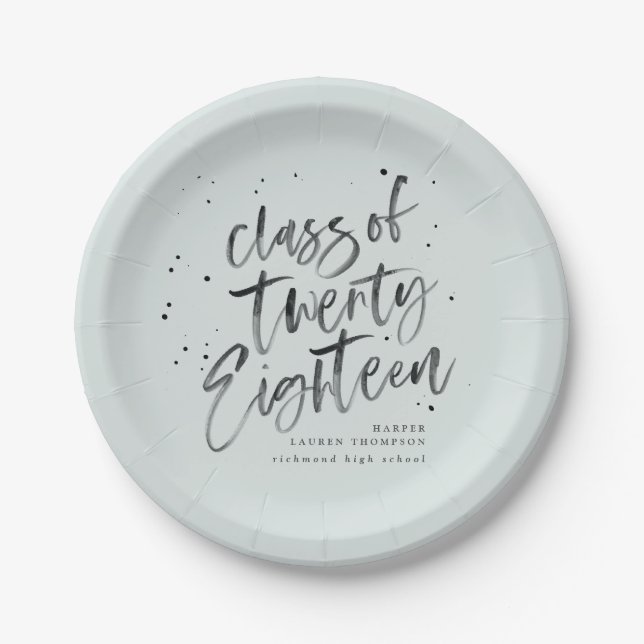 Class of 2018 graduate party plates (Front)