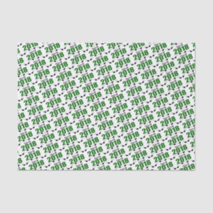 Class Of 2018 Graduation Tissue Paper (Green Caps)
