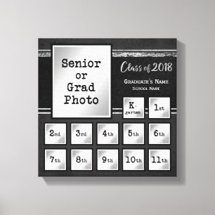 Class of 2018 K-12 Photo Keepsake Canvas Print