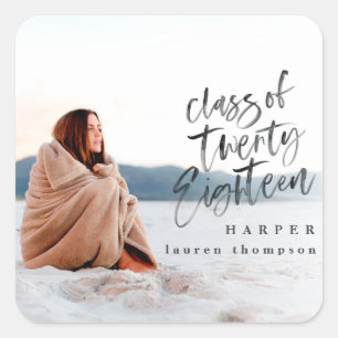 Class of 2018 photo graduate sticker