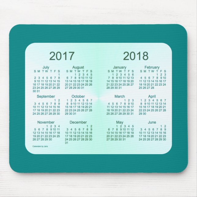 Class of 2018 Teal Calendar by Janz Mouse Pad (Front)