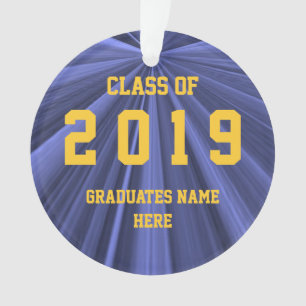 Class of 2019 Blue and Gold Ornament by Janz