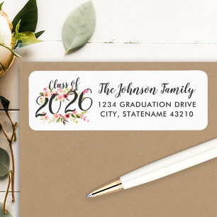 Class of 2019 Floral Graduation Return Address