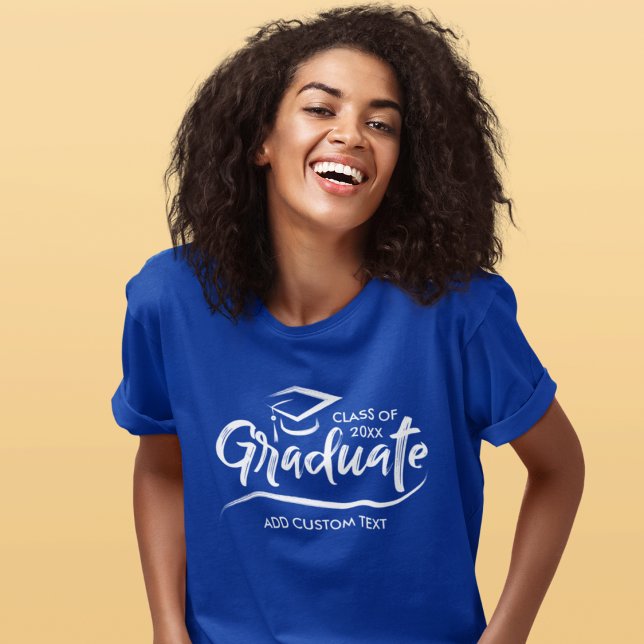 Class of 2019 Grad Cap Custom Text Graduation T-Shirt (Creator Uploaded)