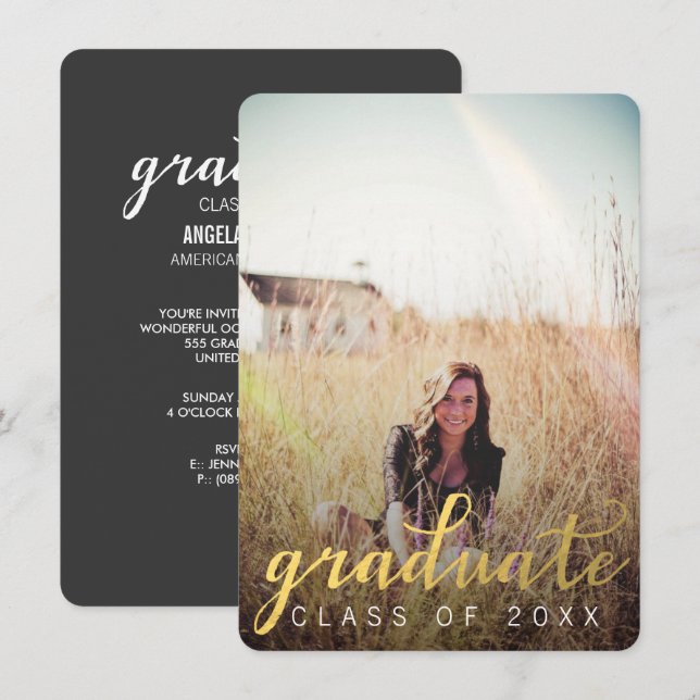 CLASS OF 2019 GRADUATION PHOTO INVITE (Front/Back)