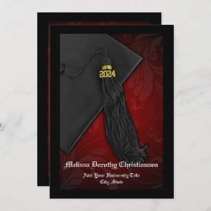 Class of 2019 Red Tassel College Graduation Invitation