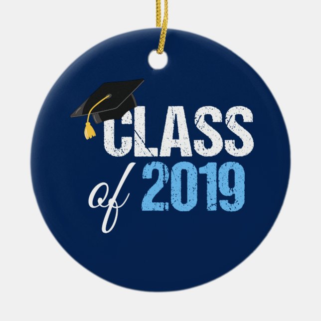 Class of 2019 Senior Graduation Ceramic Tree Decoration (Front)