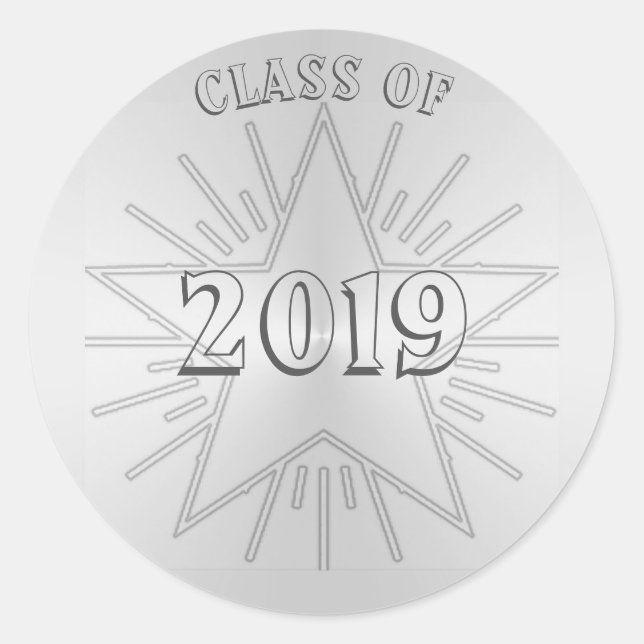 Class of 2019 Silver Star Sticker by Janz (Front)
