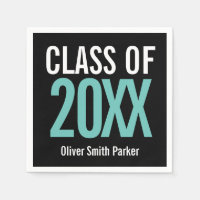 Class of 2019 Teal Bold Modern Graduation