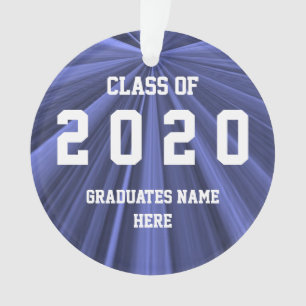 Class of 2020 Blue and White Ornament by Janz