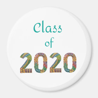 Class of 2020 colourful numbers magnet