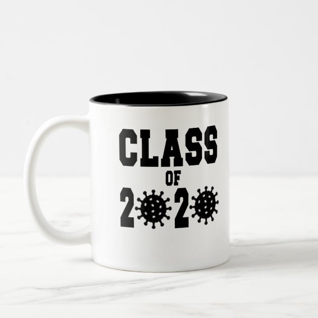 Class of 2020 Corona Virus  Graduation Two-Tone Coffee Mug (Left)