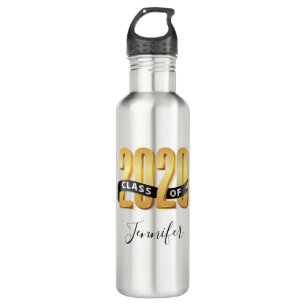 Class of 2020 Gold Black Ribbon 710 Ml Water Bottle