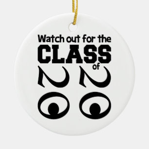 CLASS OF 2020 ornament, customisable Ceramic Tree Decoration