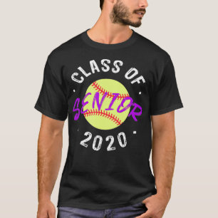 Class of 2020 Senior Night Softball Graduation Gif T-Shirt
