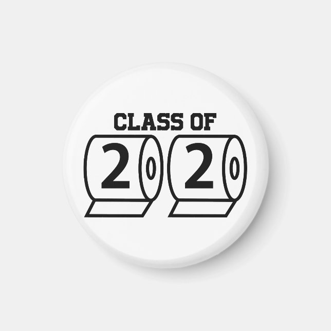Class of 2020 toilet paper funny graduation gift magnet (Front)