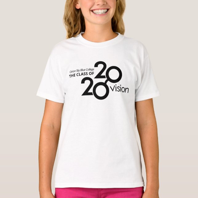 Class of 2020 vision  event custom name back T-Shirt (Front)