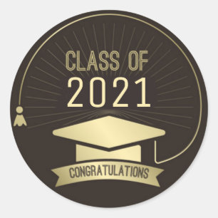 Class of 2021 classic round sticker