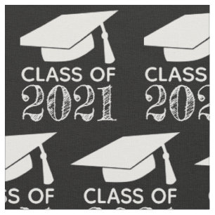 Class of 2021 Graduation Cap Black Fabric