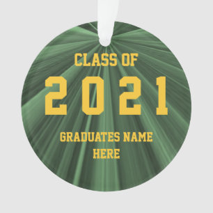 Class of 2021 Green and Gold Ornament by Janz