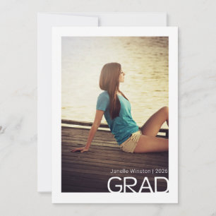 Class of 2021 Minimalist Photo Graduation Invitation