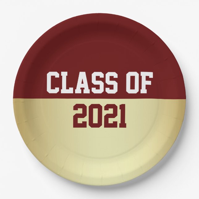 Class of 2021 paper plate (Front)