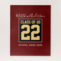 Class of 2022 Burgundy Black and Gold Graduation
